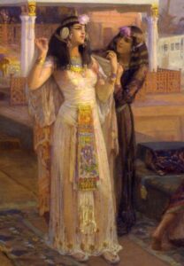 كليوباترا مع خادمة لها