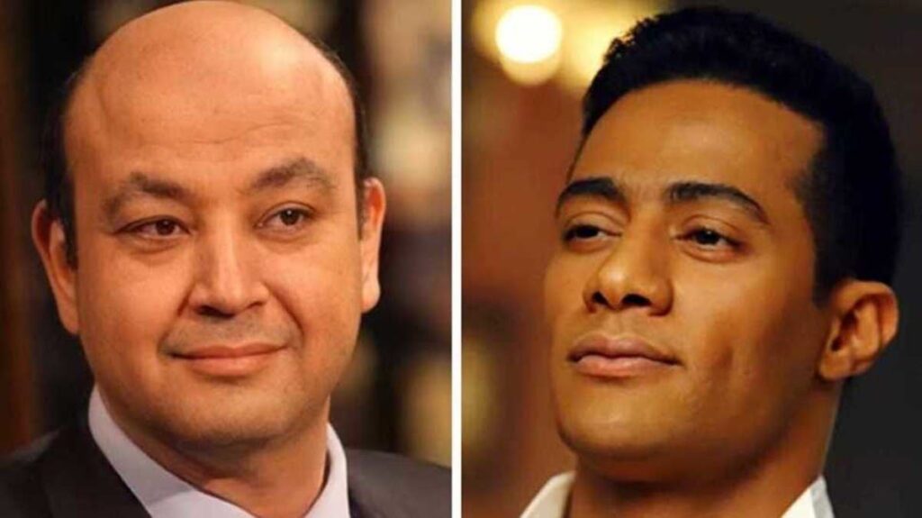 عمرو أديب ومحمد رمضان