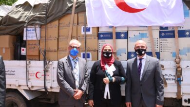 د. نيفين القباج وورئيس منظمة الهجرة الدولية والهلال الأحمر
