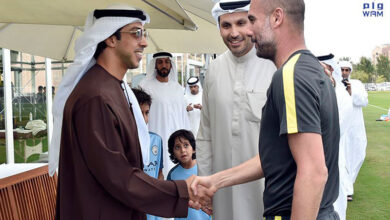 الشيخ منصور بن زايد مع جوارديولا