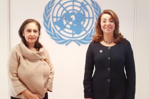 غادة والي والسفيرة نائلة جبر