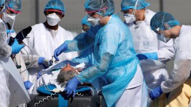 الإصابة بكورونا في الشوارع