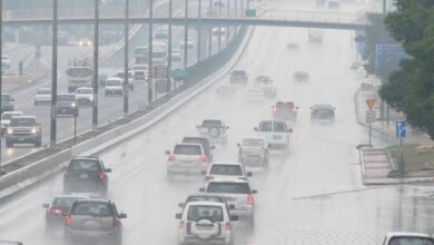 أمطار رعدية غزيرة